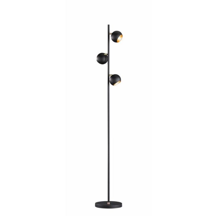 Schwarze Stehlampe Modern, Prato, mit Schalter