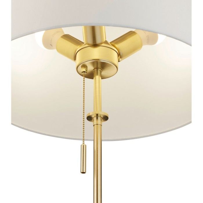 Messing Stehlampe Antik, Niva, mit Zugschalter