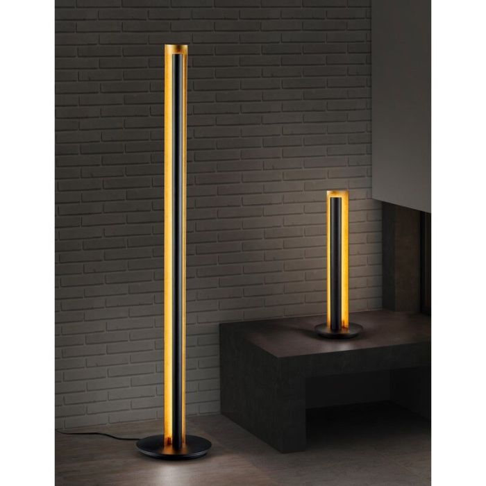 Schwarze Stehlampe Modern, Baruch, 15W, 3000K LED, mit Schalter