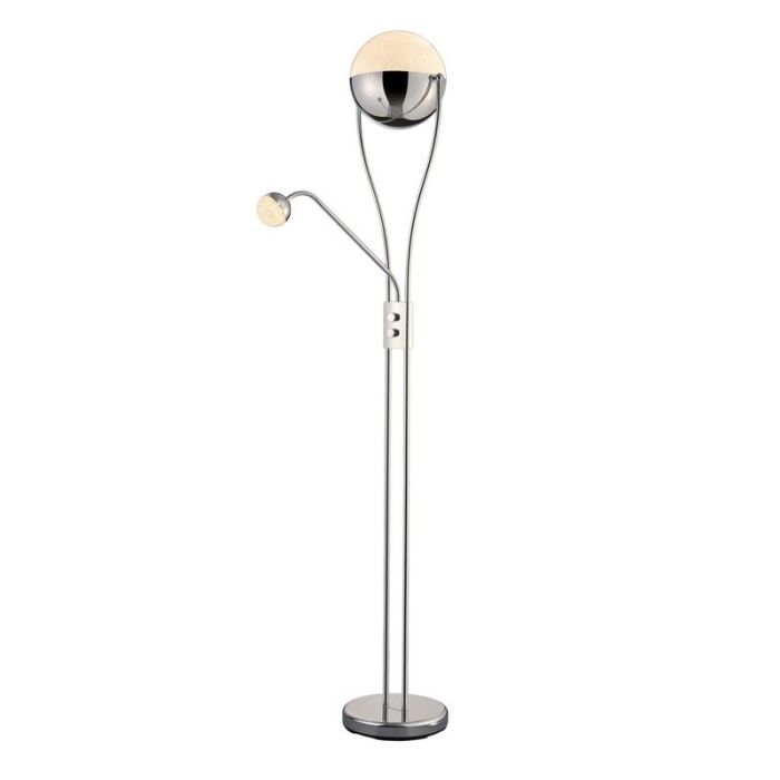 Chrom Stehlampe Retro, Xelly, 22W, 3000K LED, mit Schalter