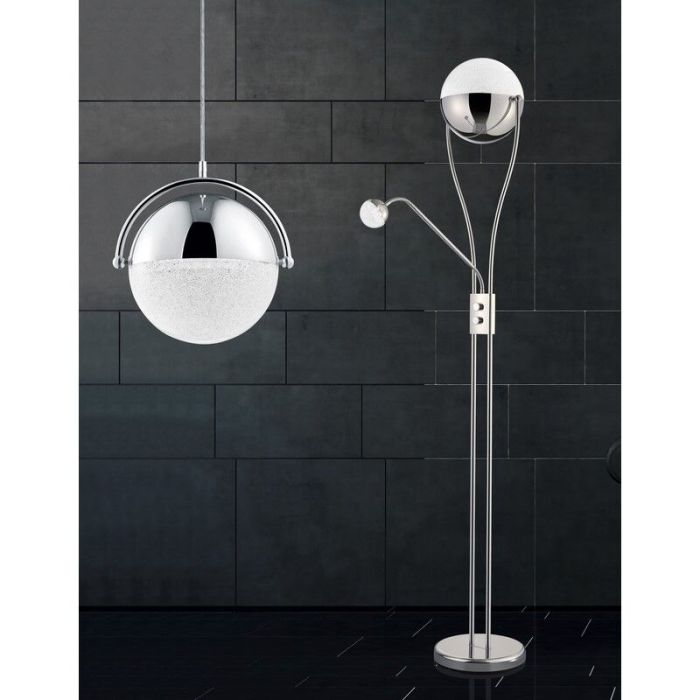 Chrom Stehlampe Retro, Xelly, 22W, 3000K LED, mit Schalter