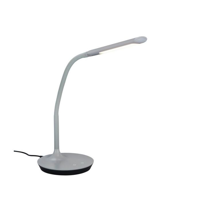 Graue Schreibtischlampe Modern, Yanis, 5W, warm- bis kaltweiß einstellbare LED, mit Schalter