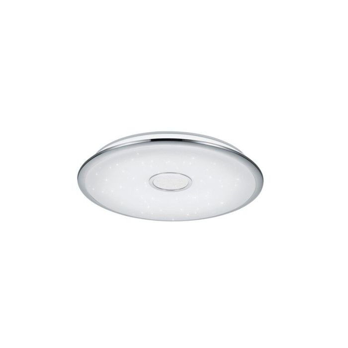 Chrom Deckenlampe Glas, Yailee, 100W, warm- bis kaltweiß einstellbare LED, mit Fernbedienung