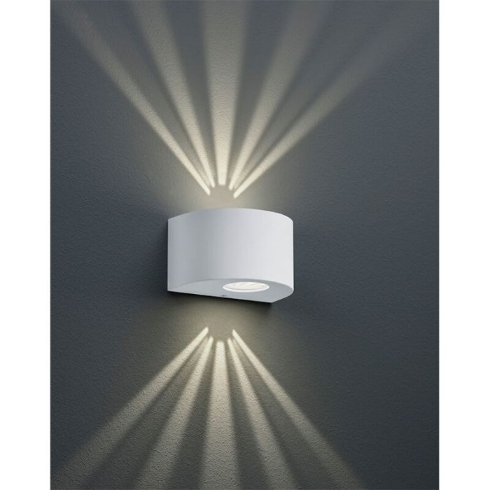 Weiße Außenleuchte Design, Sandkas, 2W, 3000K LED, IP44