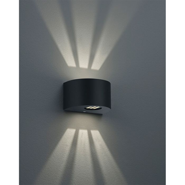 Schwarze Außenleuchte Design, Sandkas, 2W, 3000K LED, IP44