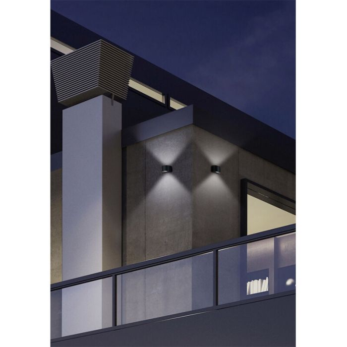 Schwarze Außenleuchte Design, Sandkas, 2W, 3000K LED, IP44
