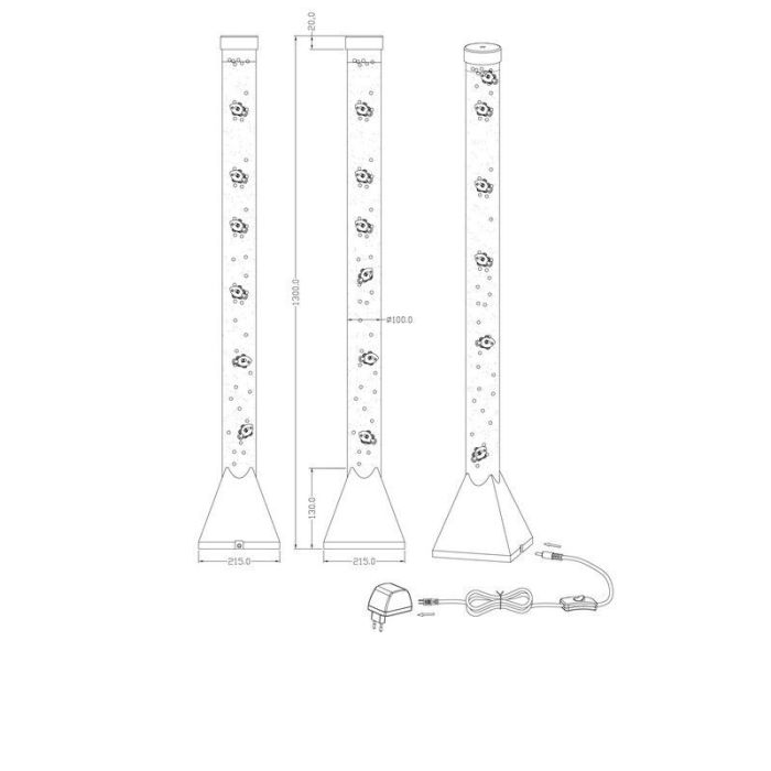 Schwarze Kinderzimmerlampe Modern, Nautica, 3,6W, 3000K LED, mit Schalter