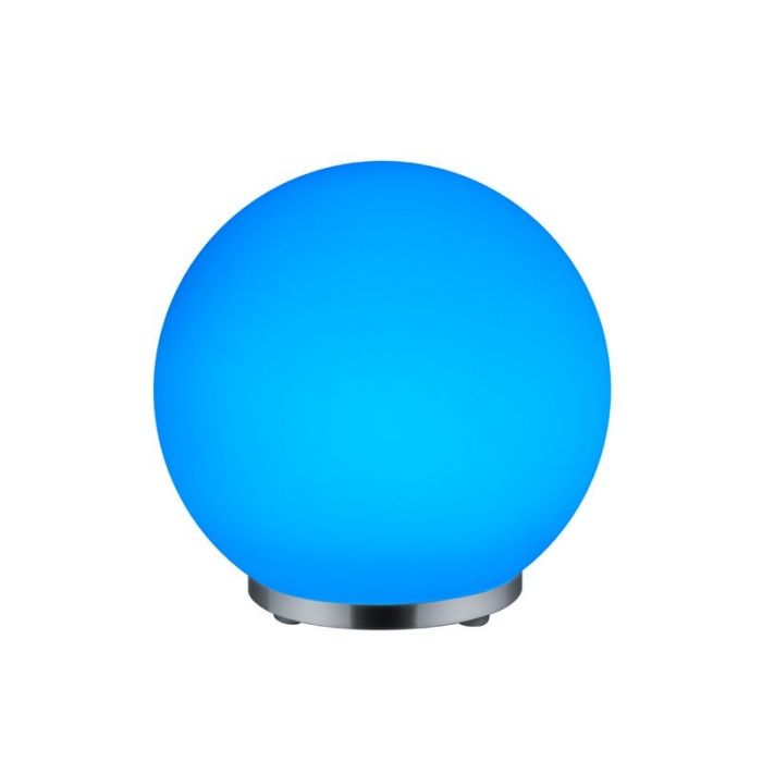 Chrom Tischleuchte Modern, Berkant, 5,5W, 3000K LED, mit Fernbedienung