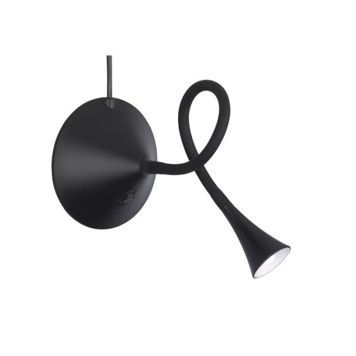 Schwarze Tischleuchte Modern, Yelaisa, 3W, 3000K LED, mit Schalter