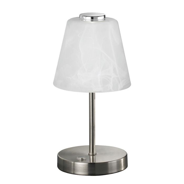 Nickel Tischleuchte Modern, Nakskov, 2,5W, 3000K LED, mit Schalter