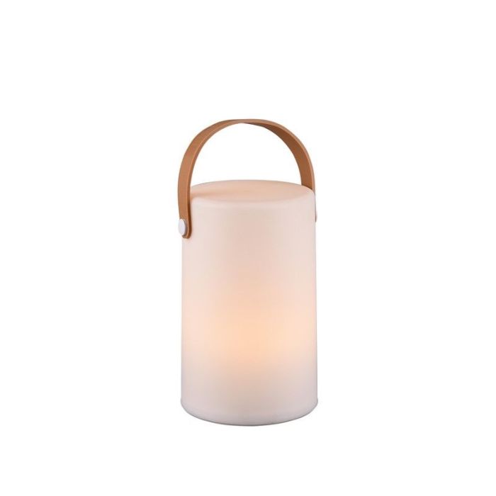 Weiße Außen Tischleuchte Modern, Marso, 1W, 3000K LED, IP44, mit Schalter