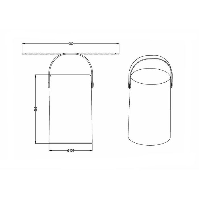 Weiße Außen Tischleuchte Modern, Marso, 1W, 3000K LED, IP44, mit Schalter
