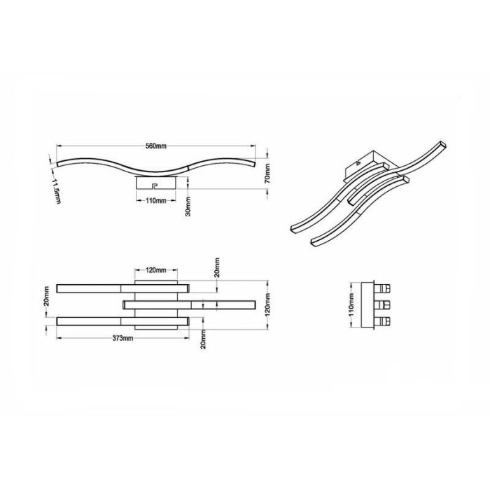 Nickel Deckenlampe Design, Go, 5W, 3000K LED