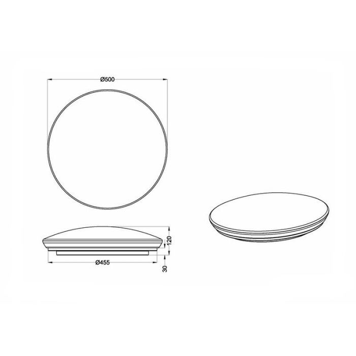 Weiße Deckenlampe Modern, Beert, 21W, 4000K LED, IP44