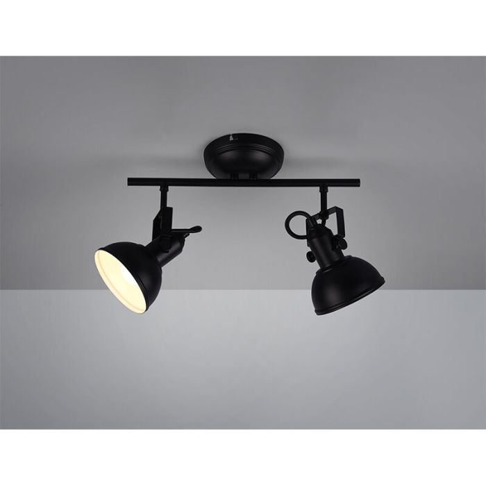 Schwarze Deckenstrahler Industrial, Kibek