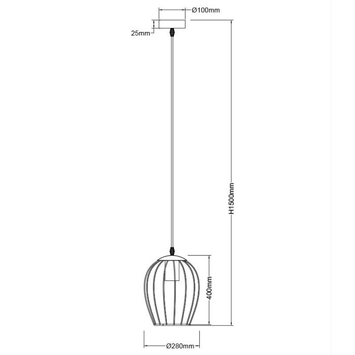 Schwarze Pendelleuchte Industrial, Dilano