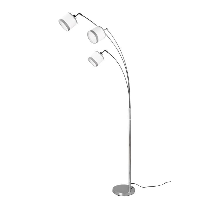 Weiße Bogenlampe Modern, Denley, mit Schalter