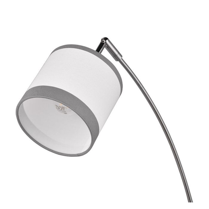 Weiße Bogenlampe Modern, Denley, mit Schalter