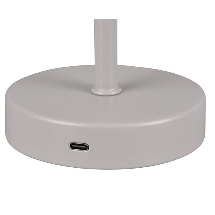 Graue Tischleuchte Modern, Dustin, 1,5W, 3000K LED, mit Touch-Dimmer