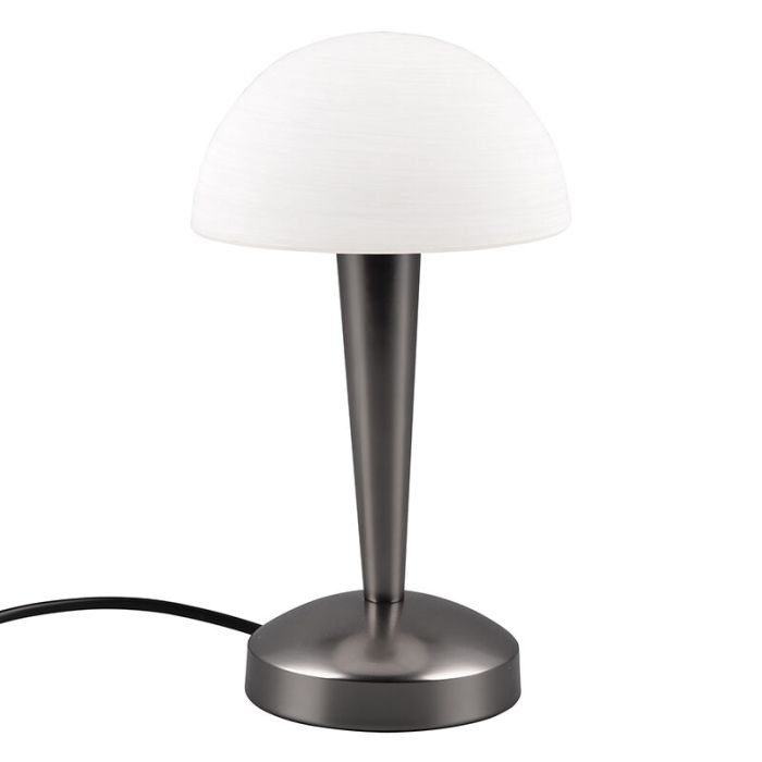 Schwarze Tischleuchte Modern, Delila, mit Touch-Dimmer