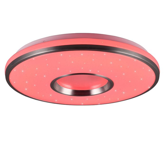 Weiße Deckenlampe Kunststoff, Franz, 21W, RGBW LED, mit Fernbedienung