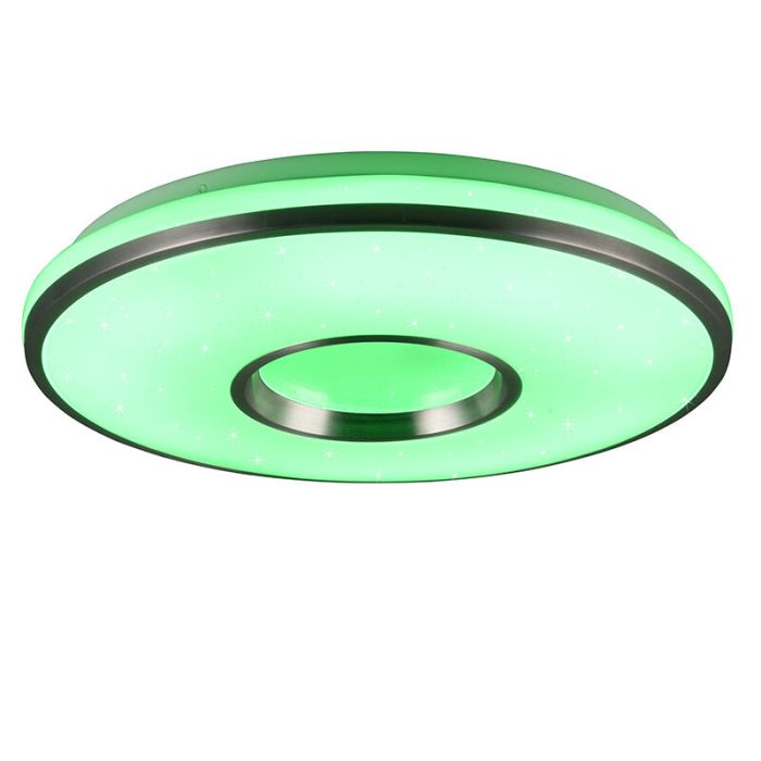 Weiße Deckenlampe Kunststoff, Franz, 21W, RGBW LED, mit Fernbedienung
