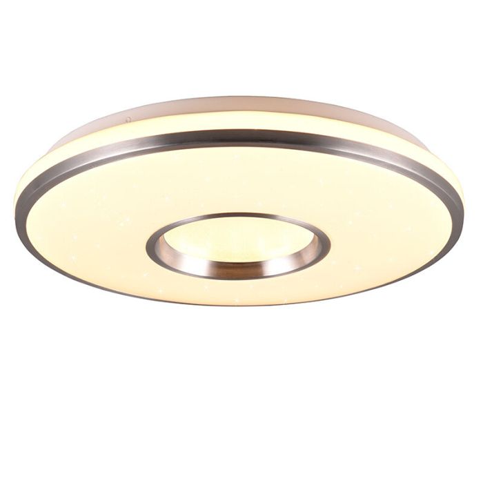 Weiße Deckenlampe Kunststoff, Franz, 21W, RGBW LED, mit Fernbedienung