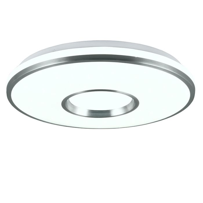 Weiße Deckenlampe Kunststoff, Franz, 21W, RGBW LED, mit Fernbedienung