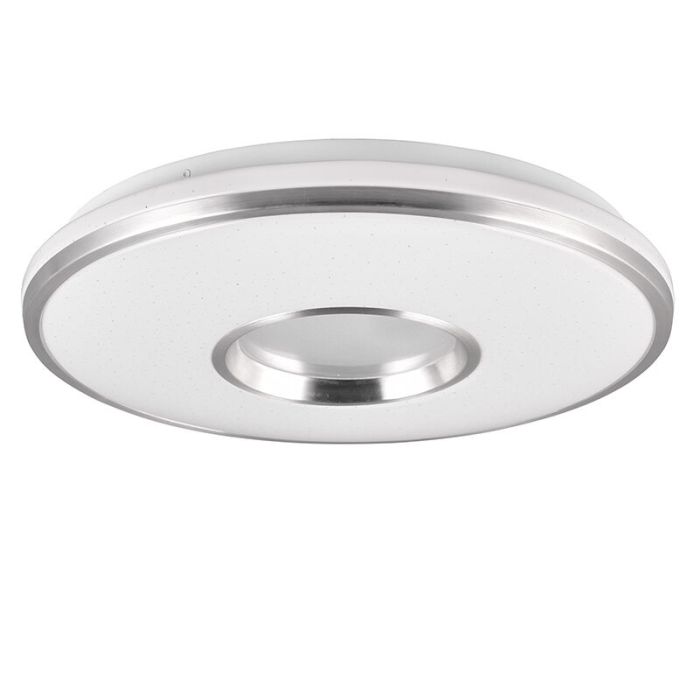 Weiße Deckenlampe Kunststoff, Franz, 21W, RGBW LED, mit Fernbedienung