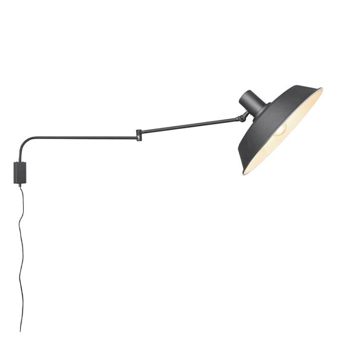 Schwarze Wandleuchte Modern, Silvia, mit Schalter