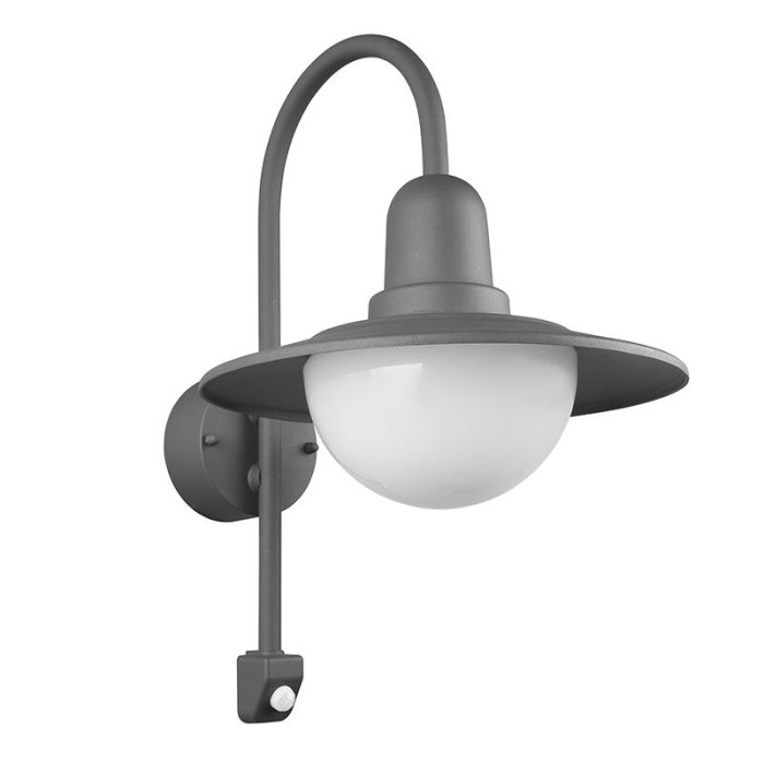 Anthrazit Außen Wandleuchte mit Bewegungsmelder Modern, Semmy, IP44