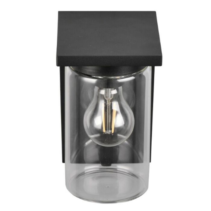Schwarze Außen Wandleuchte mit Dämmerungsmelder Modern, Yves, IP44