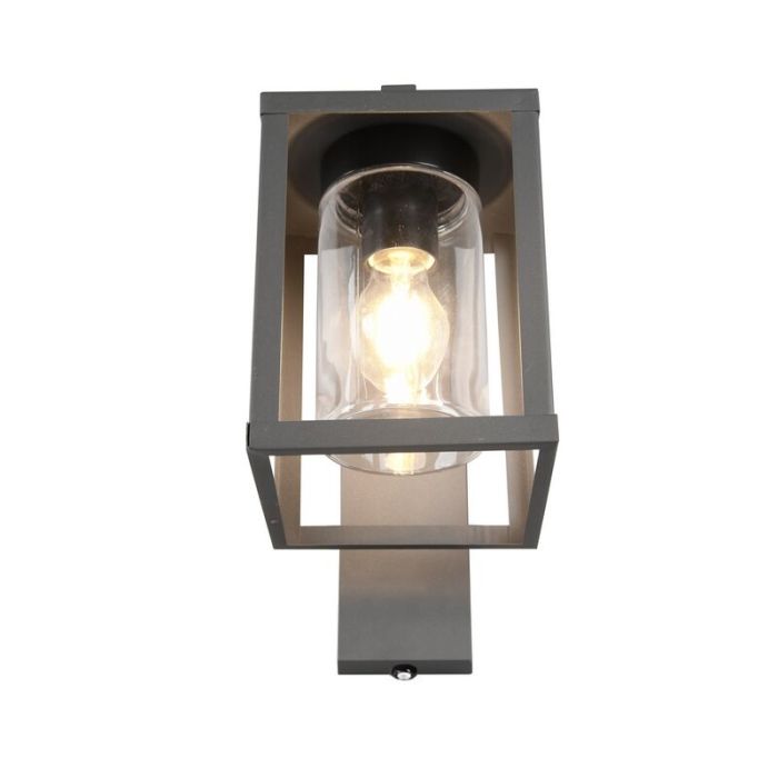 Anthrazit Außen Wandleuchte mit Dämmerungsmelder Modern, Reini, IP44