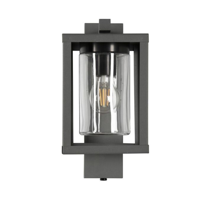 Anthrazit Außen Wandleuchte mit Dämmerungsmelder Modern, Reini, IP44