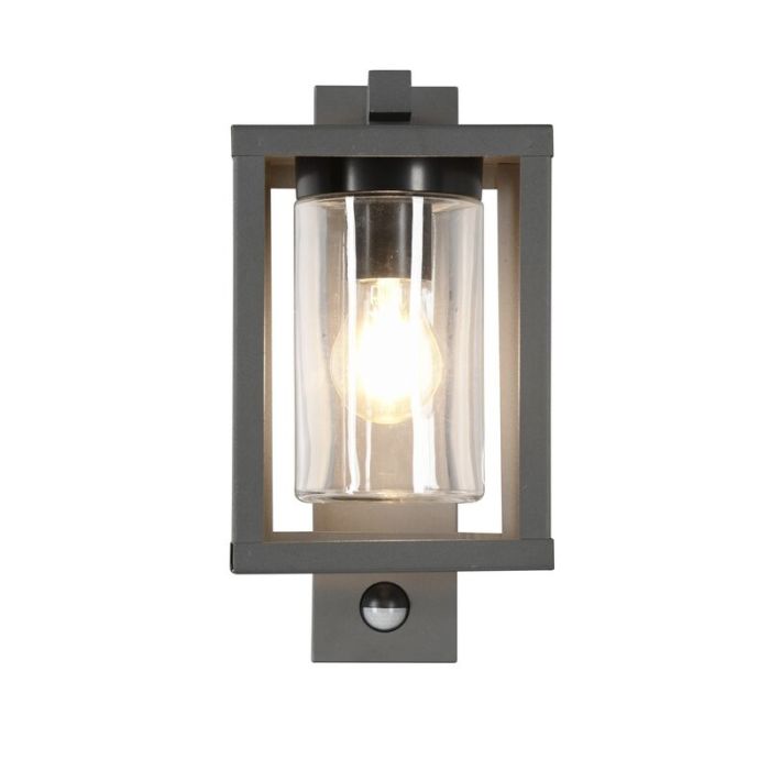 Anthrazit Außen Wandleuchte mit Bewegungsmelder Modern, Reini, IP44
