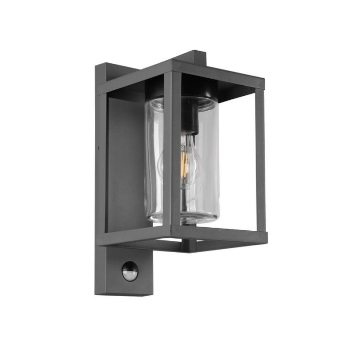 Anthrazit Außen Wandleuchte mit Bewegungsmelder Modern, Reini, IP44