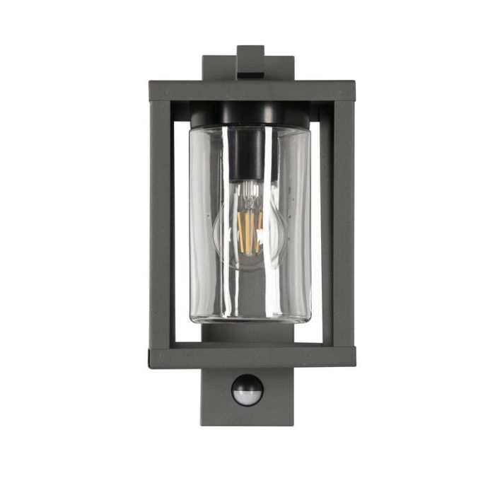 Anthrazit Außen Wandleuchte mit Bewegungsmelder Modern, Reini, IP44