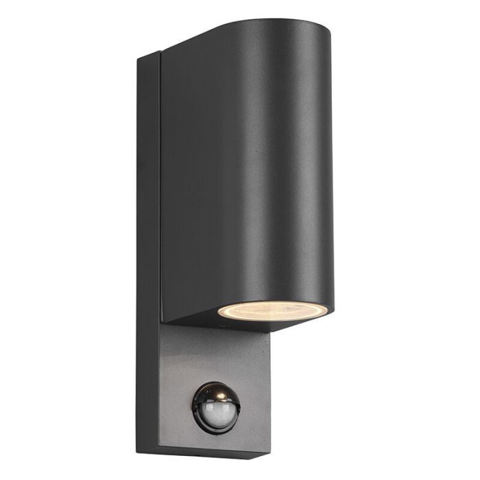 Anthrazit Außen Wandleuchte mit Bewegungsmelder Modern, Laurien, IP44