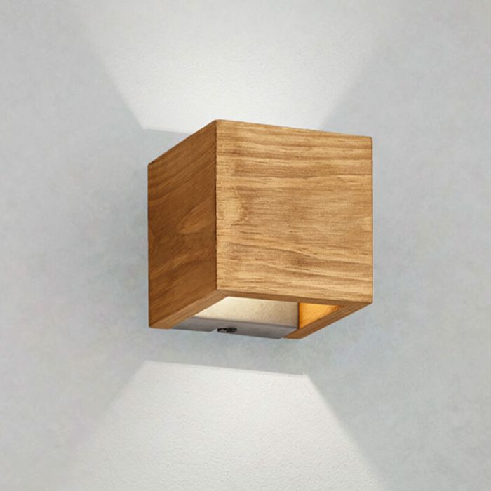 Holz Up down Wandleuchte Braun, Deka, 4W, 3000K LED