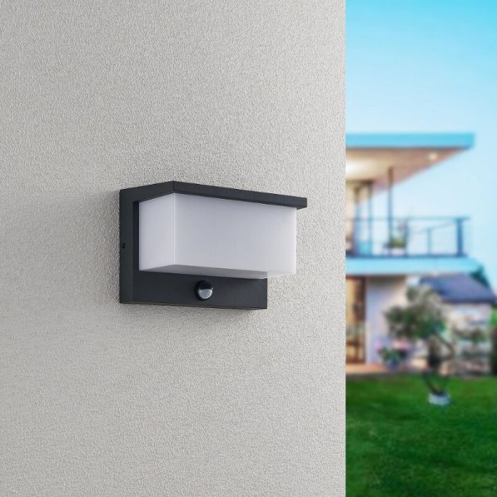 Anthrazit Außenleuchte Modern, Slimane, 13W, 3000K LED, IP54
