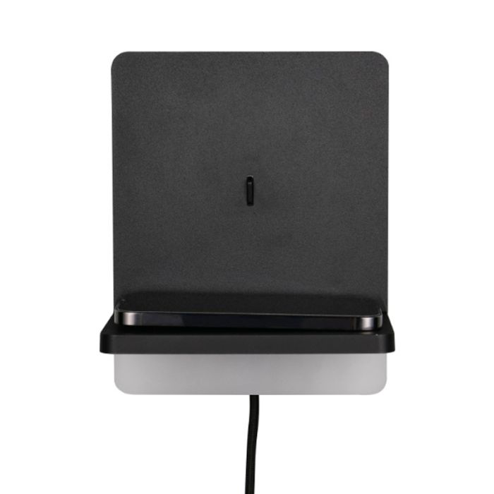Schwarze Wandleuchte Modern, Margje, 9W, 3000K LED, mit Schalter