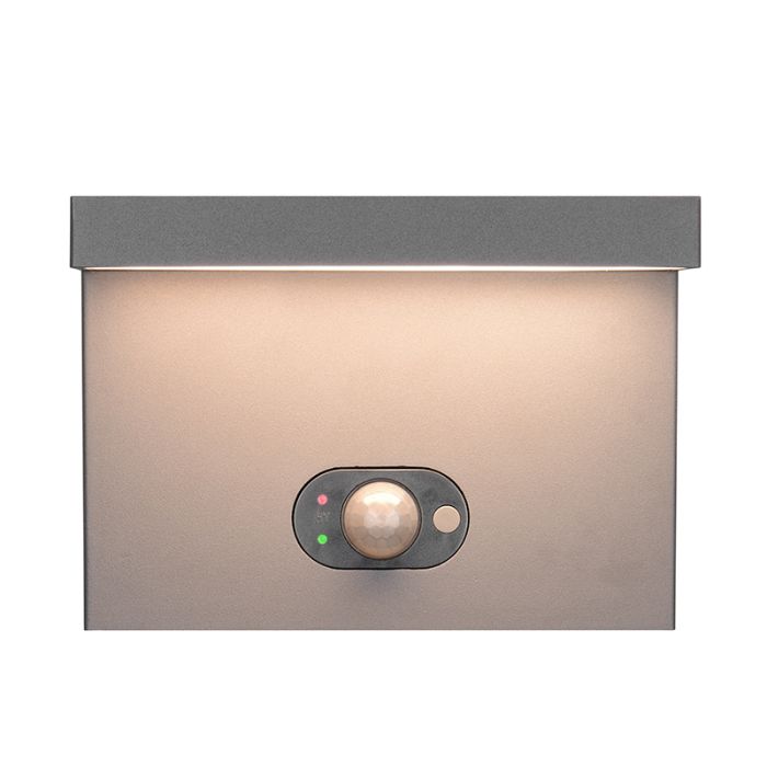 Anthrazit Solar Außen Wandleuchte Modern, Nesrin, 5W, White Switch LED, IP65