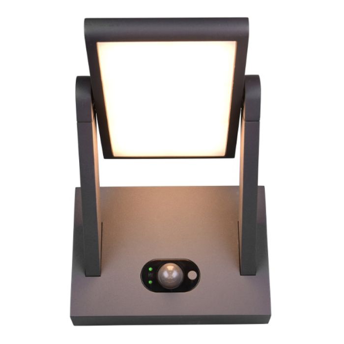 Anthrazit Solar Außen Wandleuchte Modern, Maku, 5W, White Switch LED, IP65