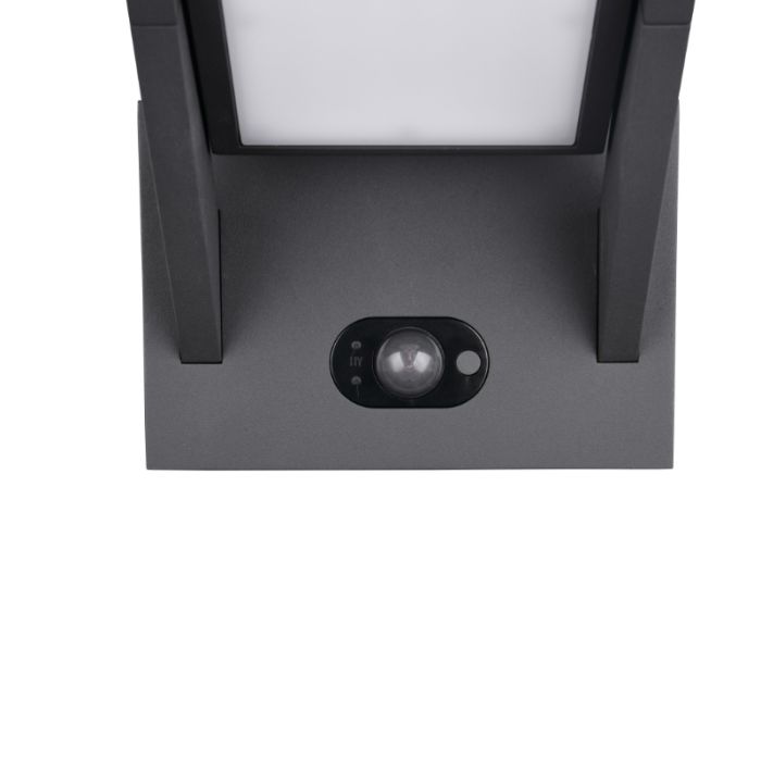Anthrazit Solar Außen Wandleuchte Modern, Maku, 5W, White Switch LED, IP65