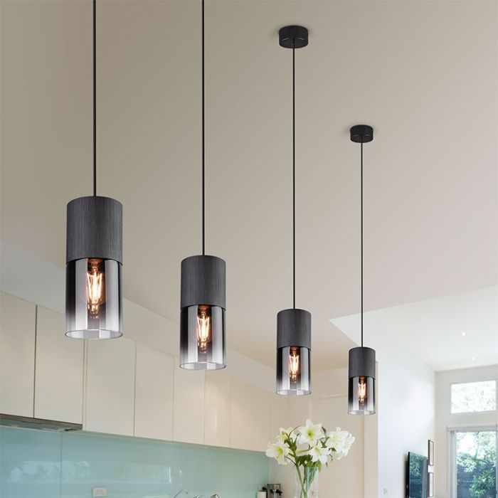 Graue Pendelleuchte Modern, Amadi