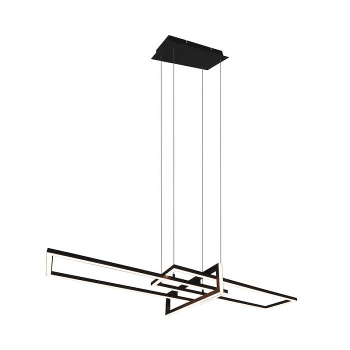 Schwarze Pendelleuchte Modern, Hatun, 34W, 3000K LED