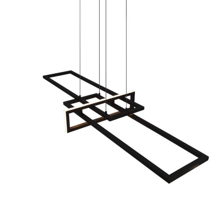 Schwarze Pendelleuchte Modern, Hatun, 34W, 3000K LED