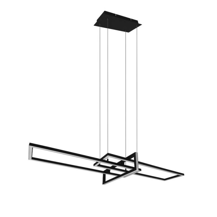 Schwarze Pendelleuchte Modern, Hatun, 34W, 3000K LED
