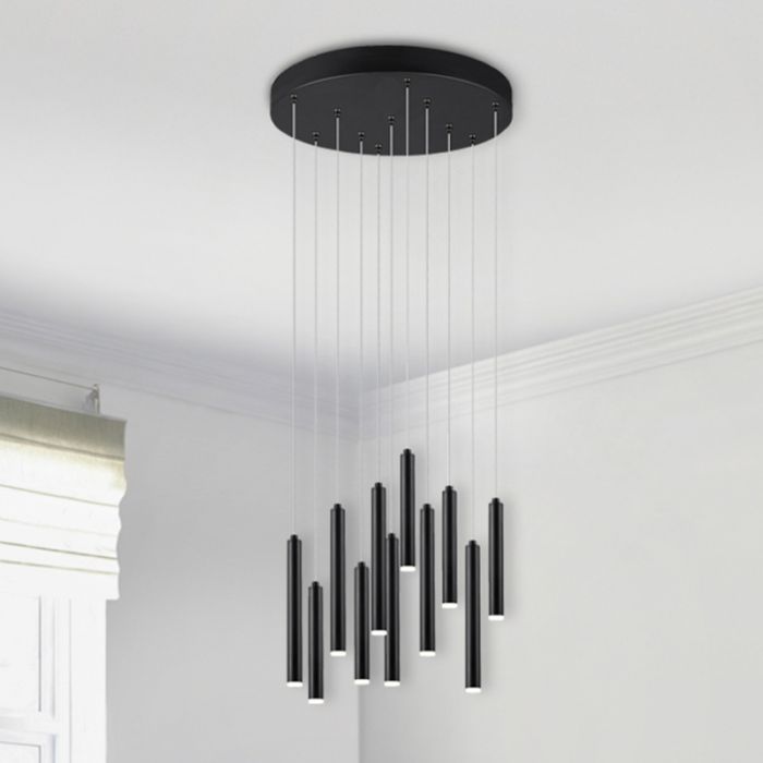 Schwarze Pendelleuchte Modern, Jessamy, 2,5W, 3000K LED