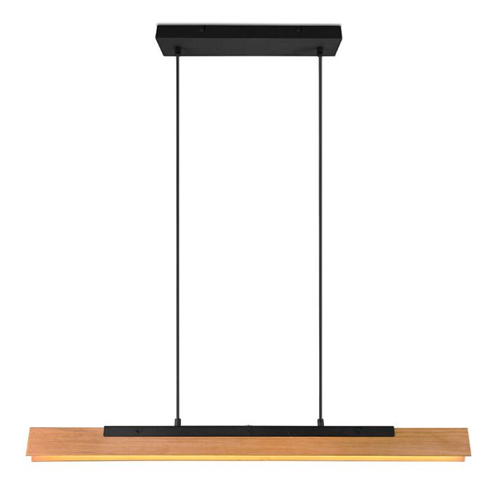 Holz Pendelleuchte Braun, Neville, 25W, 3000K LED, 3-stufig dimmbar